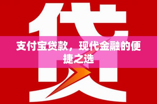 和政支付宝贷款，现代金融的便捷之选