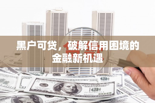 和政黑户可贷，破解信用困境的金融新机遇
